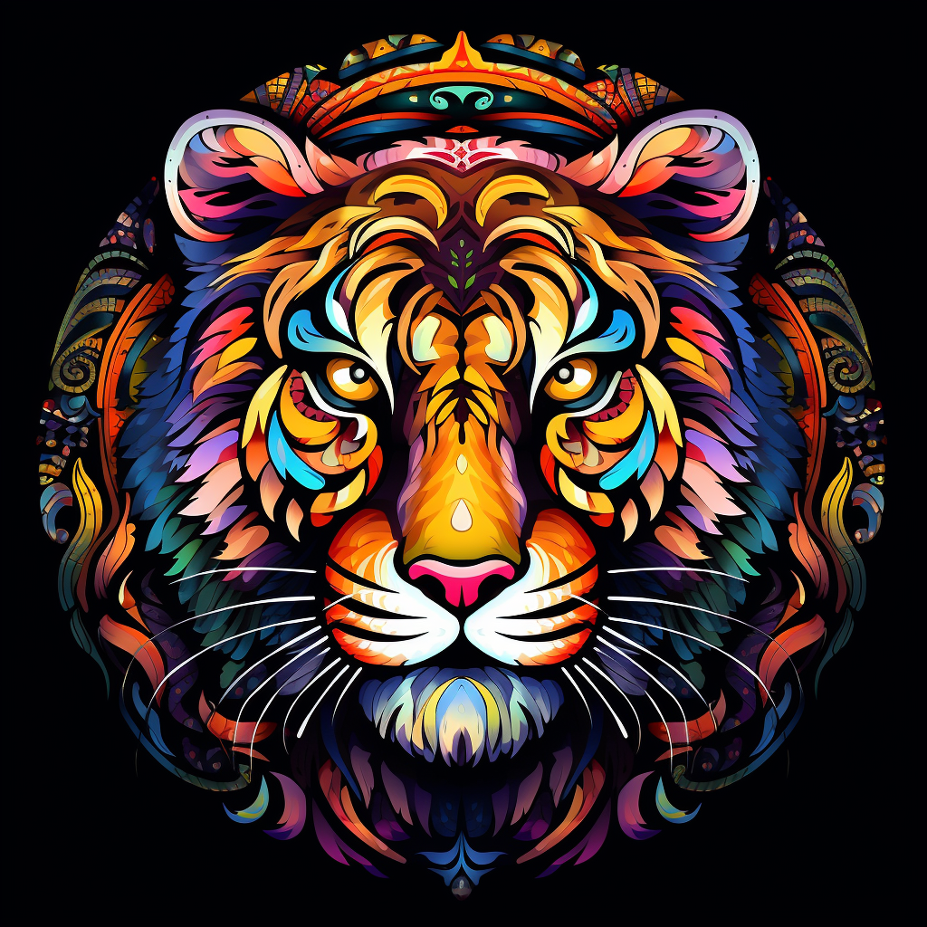 Abstract Tiger Mandala Diamond Art Kit