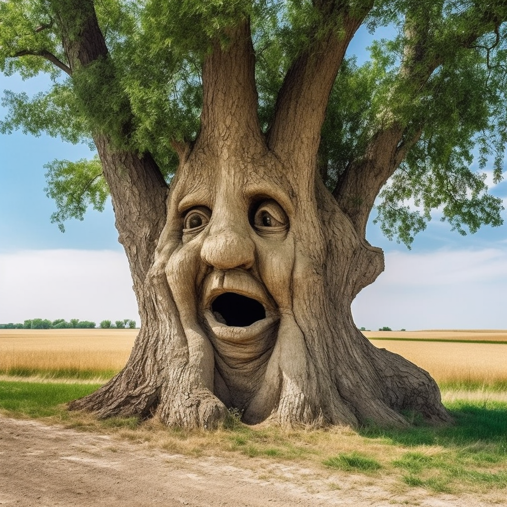 Surprised Tree Face Diamond Art Kit