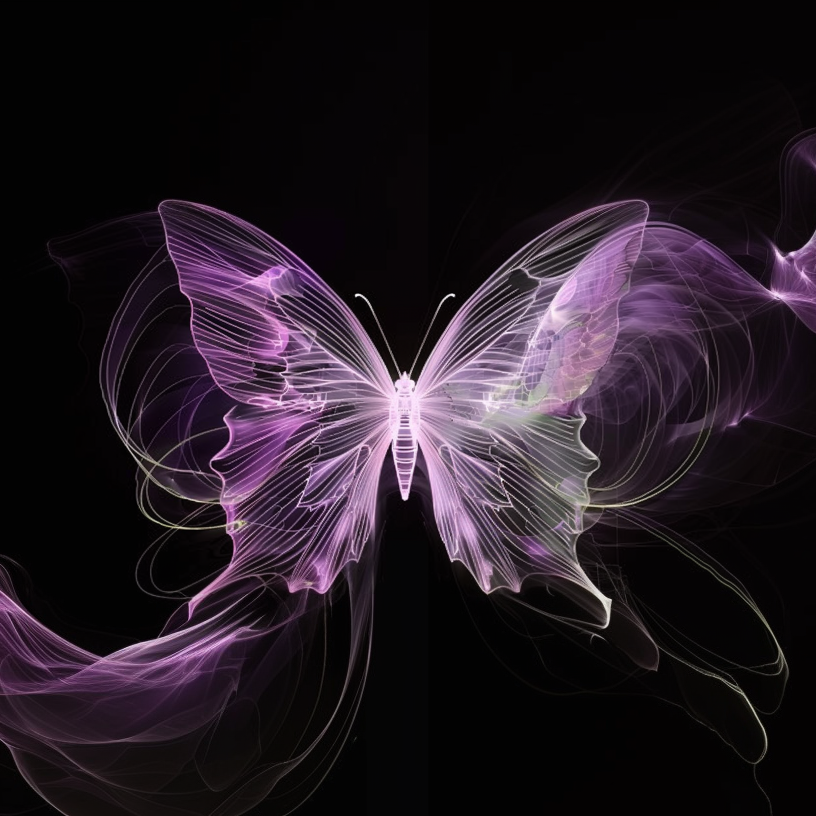 Purple Outline But Er Fly Diamond Art Kit