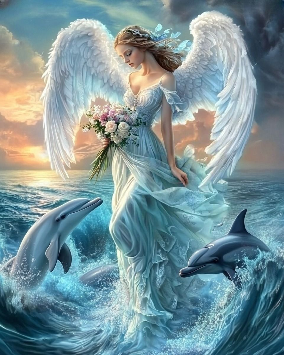 Dolphin Angel Diamond Art Kit