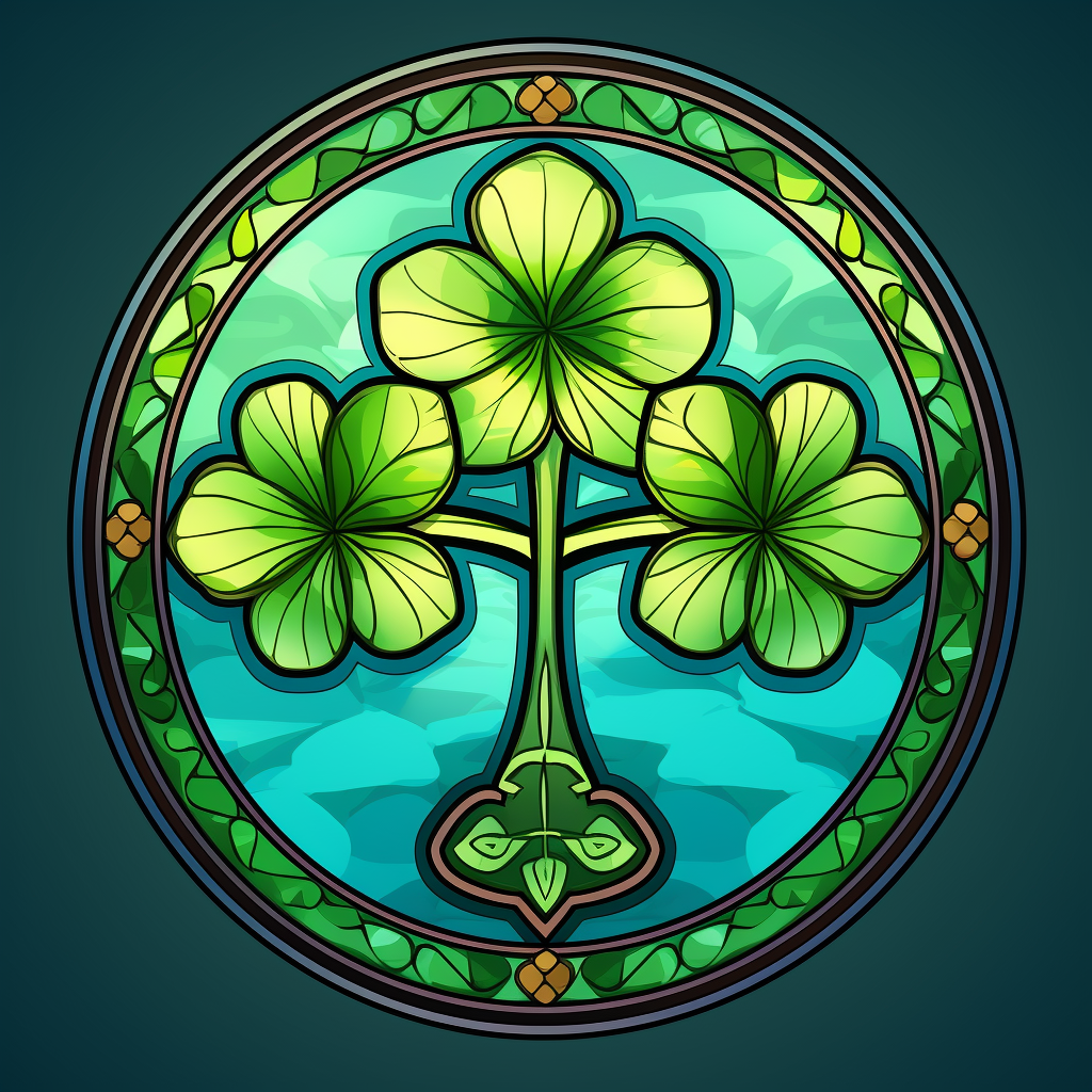 Abstract Three Shamrock Circle Diamond Art Kit