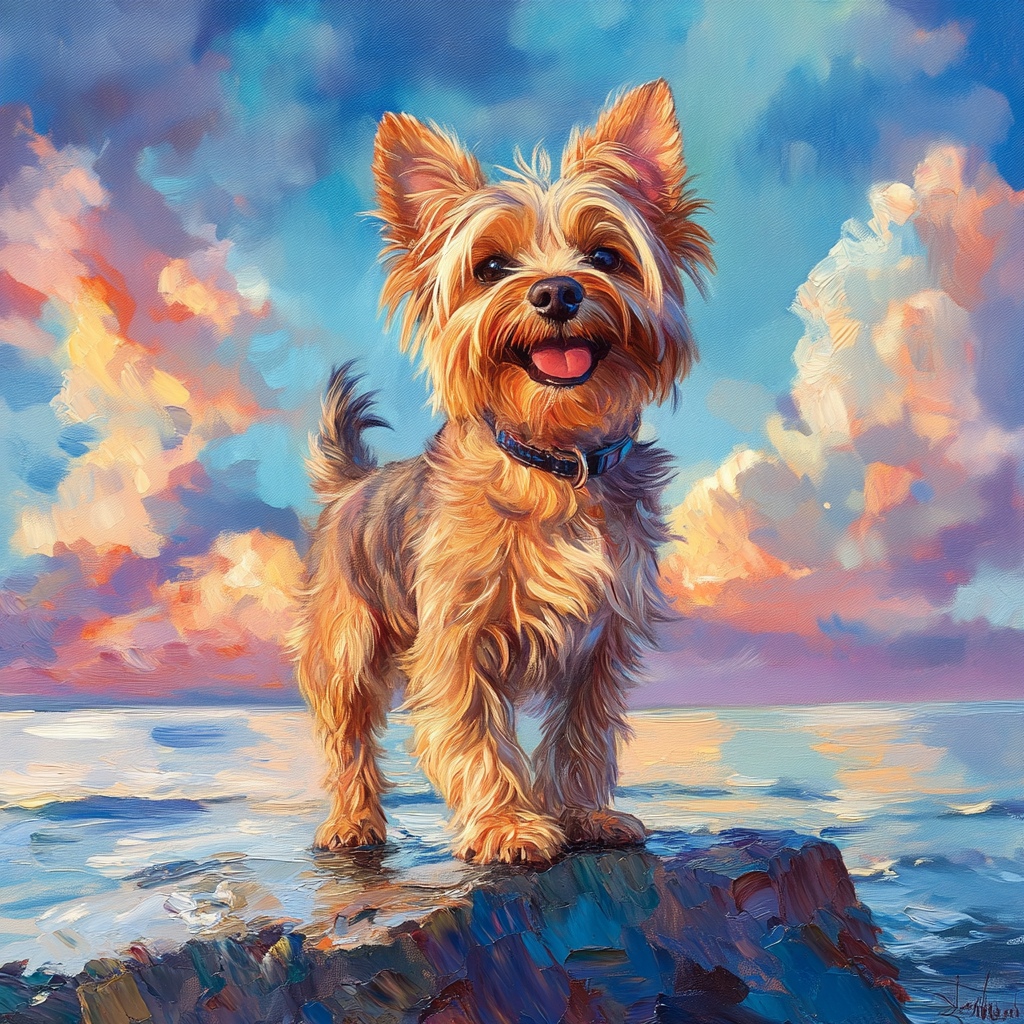 Colorful Clouds Y Or Shire Terrier Diamond Art Kit