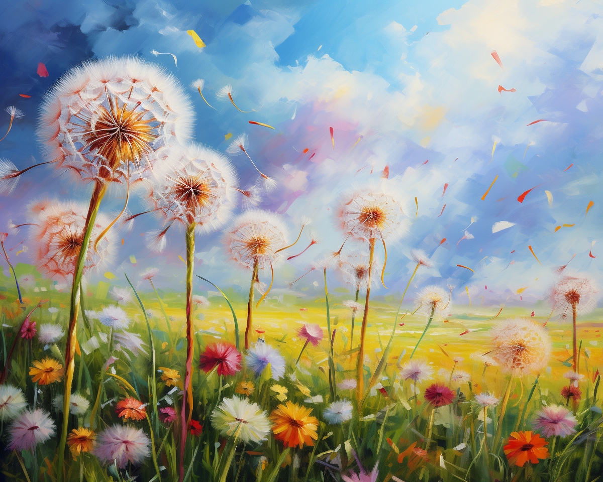 Dandelions In The Wind Diamond Art Kit