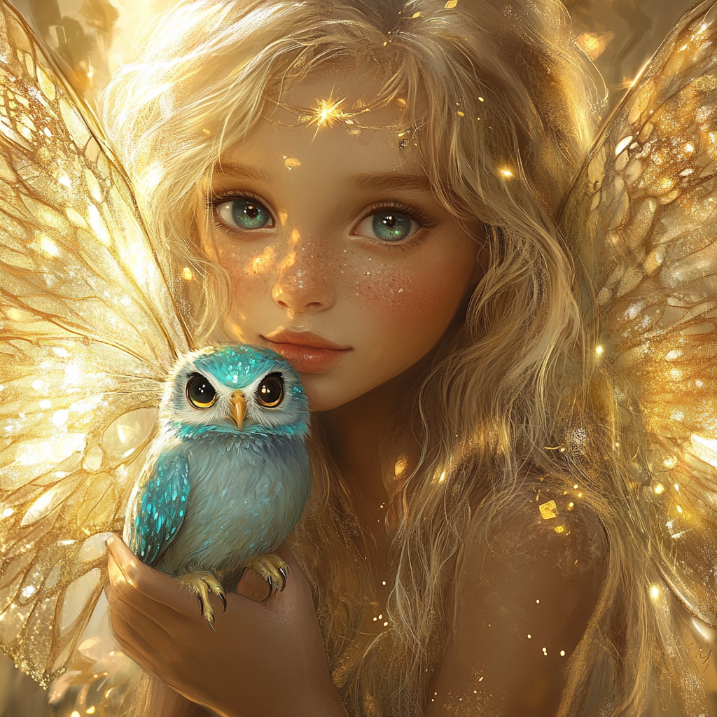 Little Owl And Fairy Diamond Art Kit