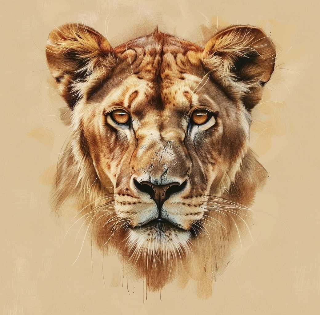 Lioness Portrait Diamond Art Kit
