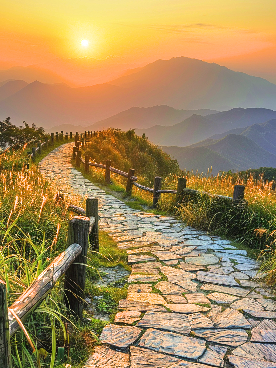 Stone Road Sunrise Diamond Art Kit
