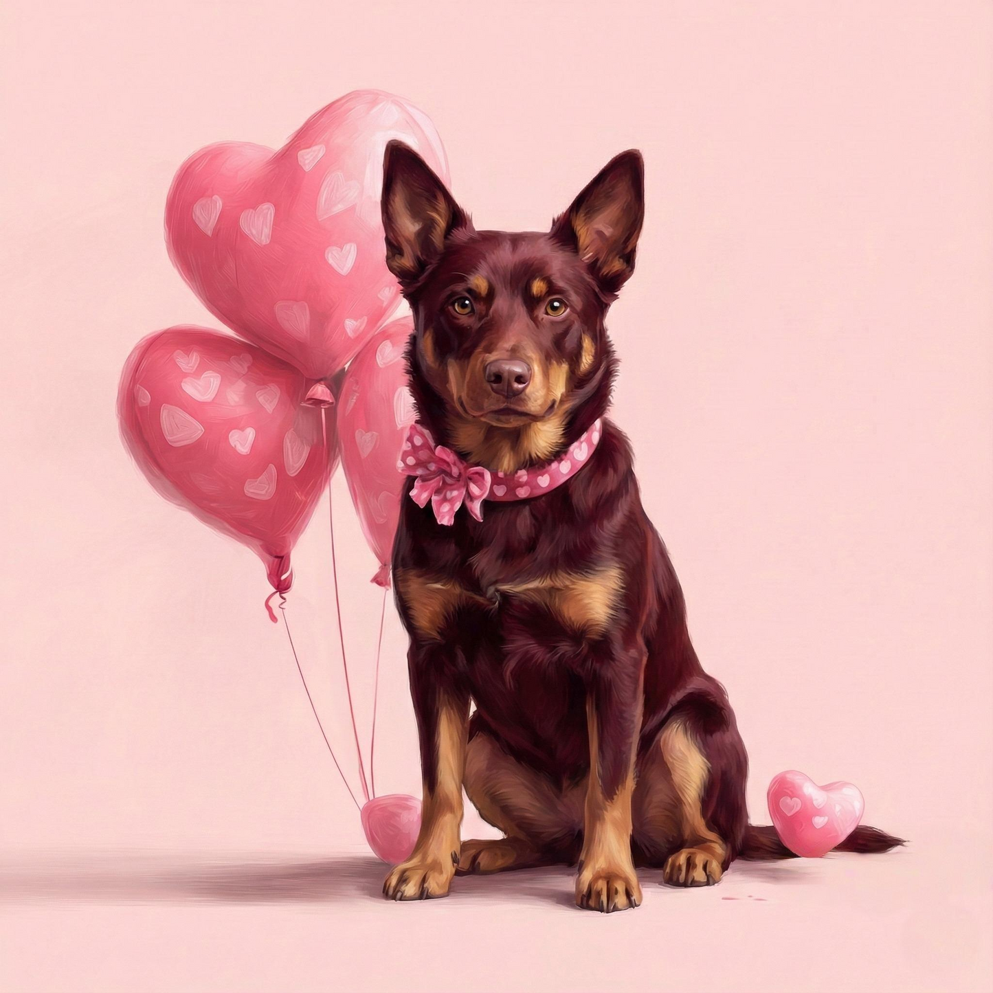 Australian Kelpie Happy Al Entines Day Diamond Art Kit