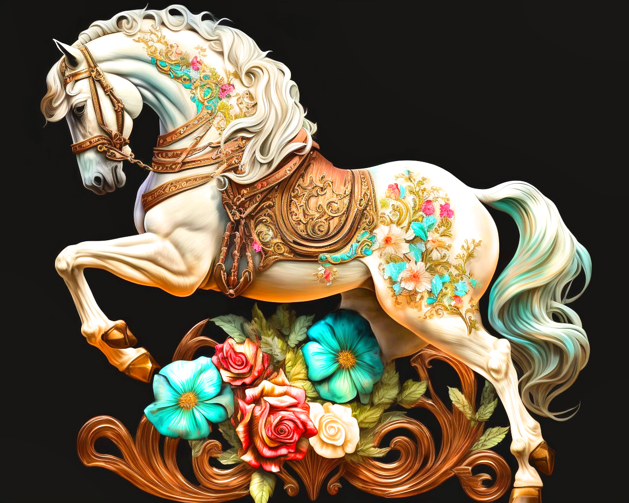 Brown Sad Le Caro Uel Horse Diamond Art Kit