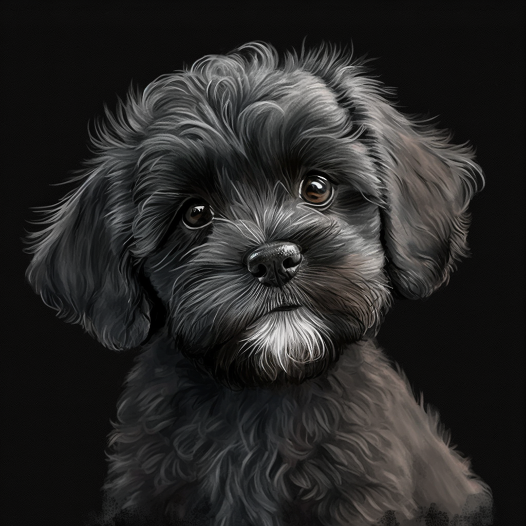 Black Maltipoo Diamond Art Kit