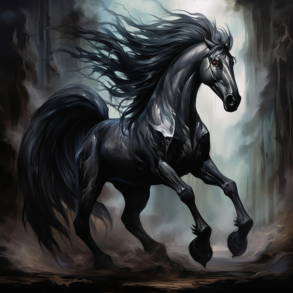 Black Mercury Horse Diamond Art Kit