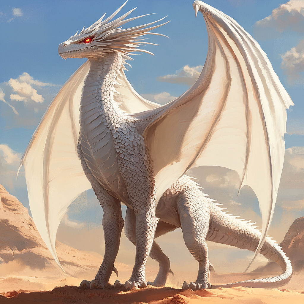 Ivory Dragon in the Sun Diamond Art Kit