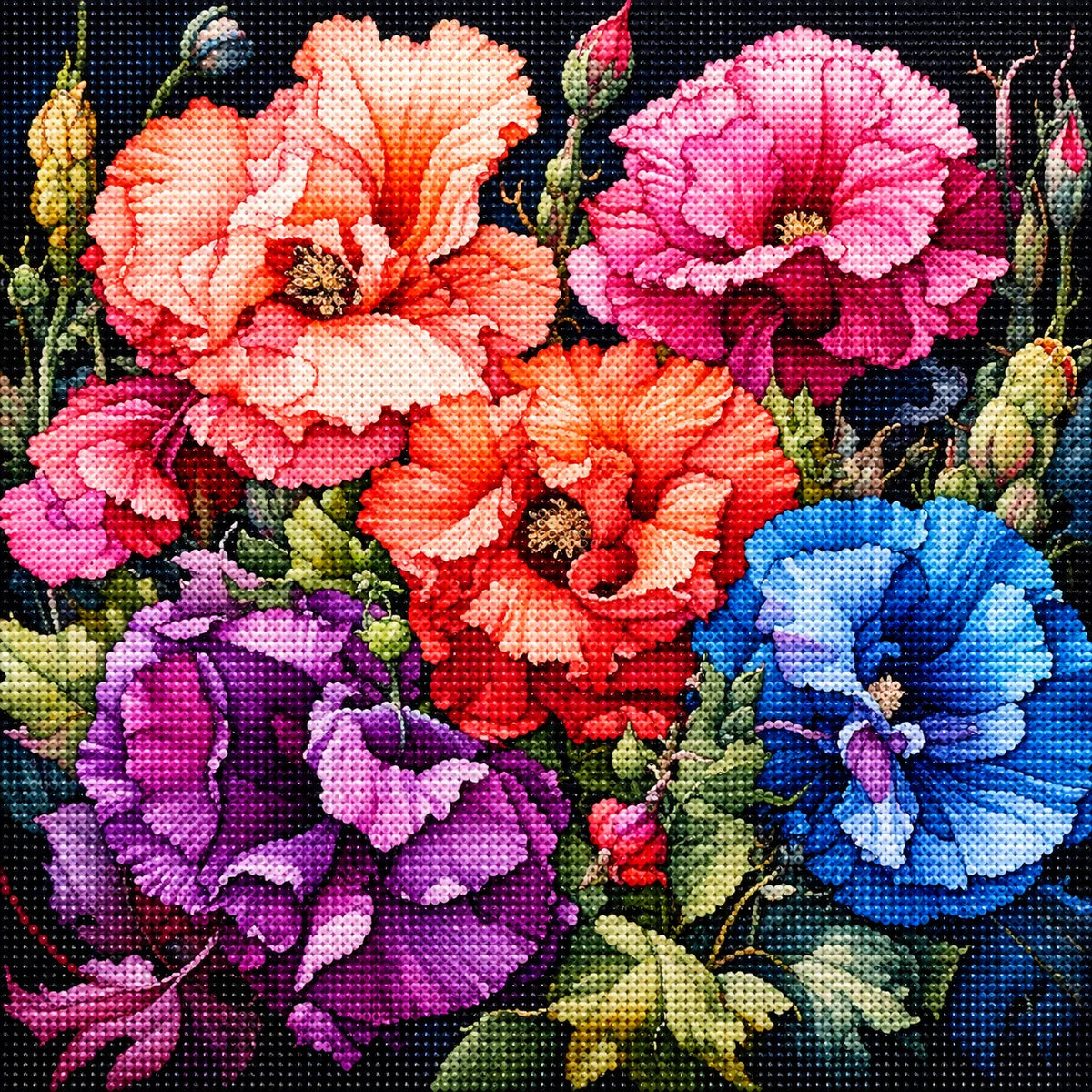Many Colors Of Peonies Diamond Art Kit