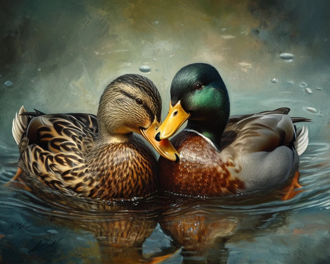 Two Ducks Close Up Diamond Art Kit