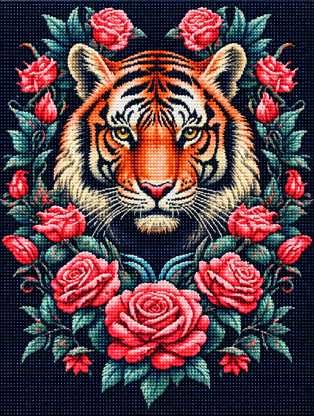 Tiger And Rose Diamond Art Kit