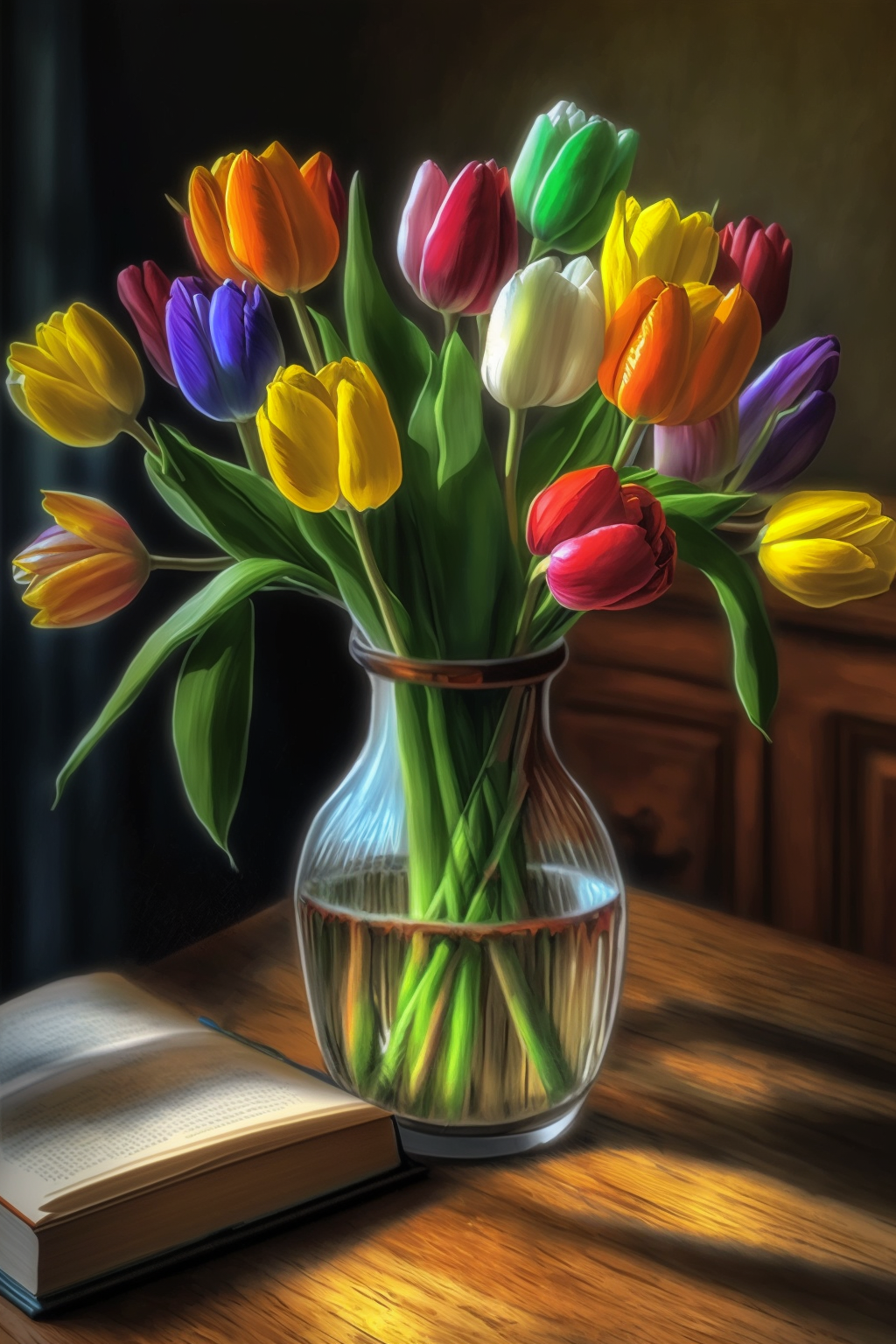 Vase of Tulips Diamond Art Kit