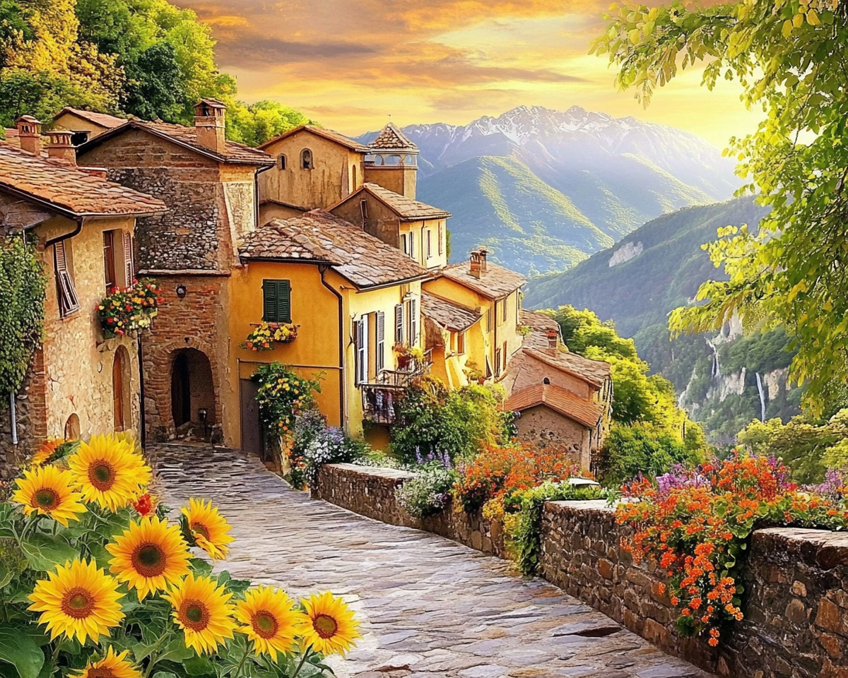 Yellow Village Homes Diamond Art Kit