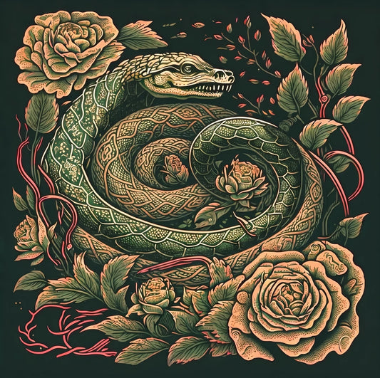 Serpent Rose Diamond Art Kit
