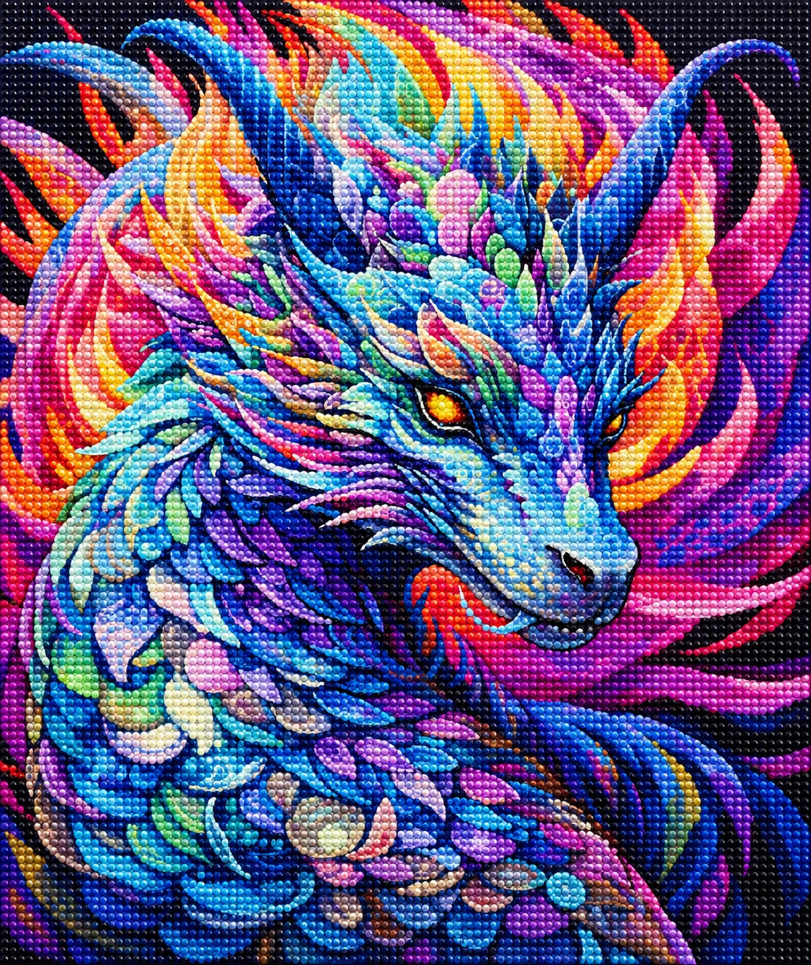 Purple And Blue Scales Dragon Diamond Art Kit