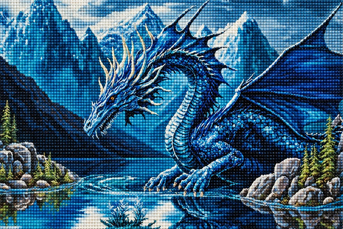Snowy Mountain Dragon Diamond Art Kit