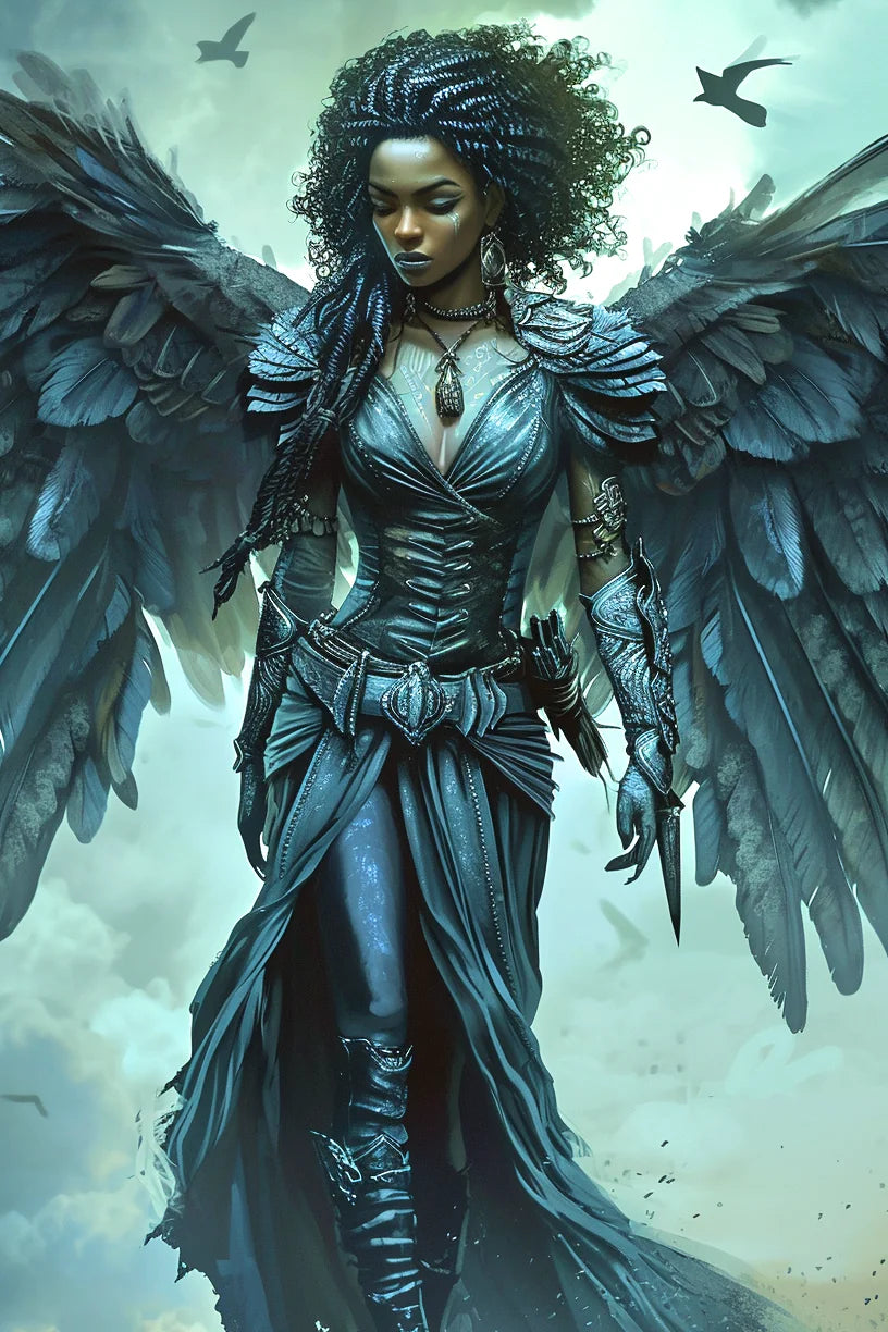 Dark Warrior Angel Diamond Art Kit