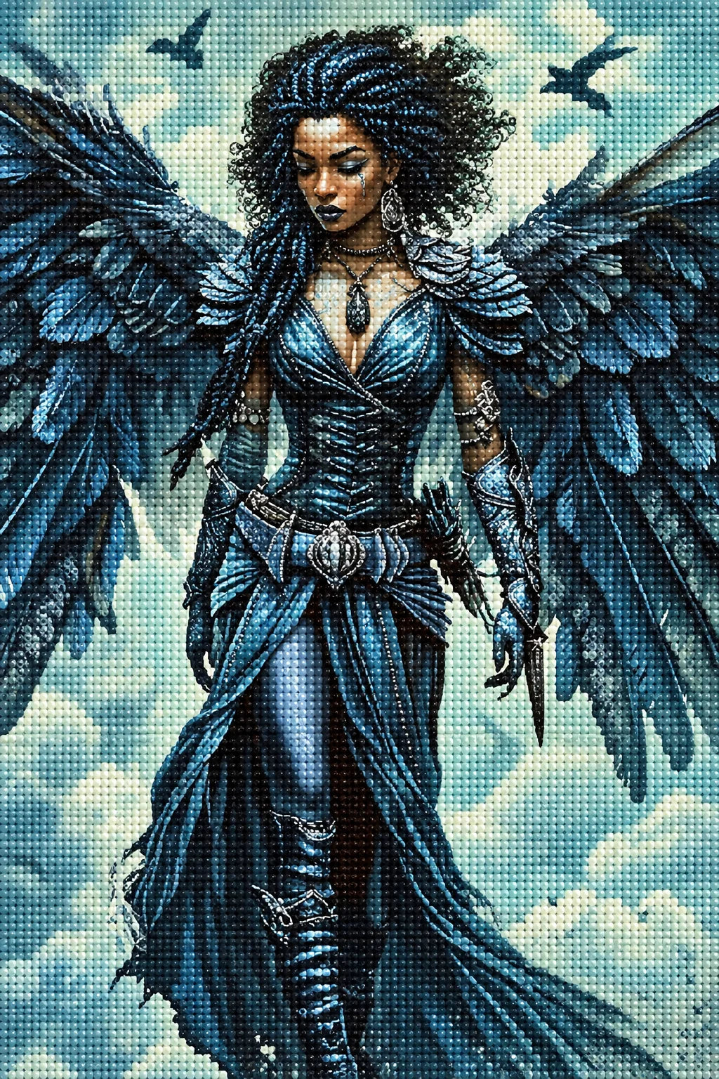 Dark Warrior Angel Diamond Art Kit