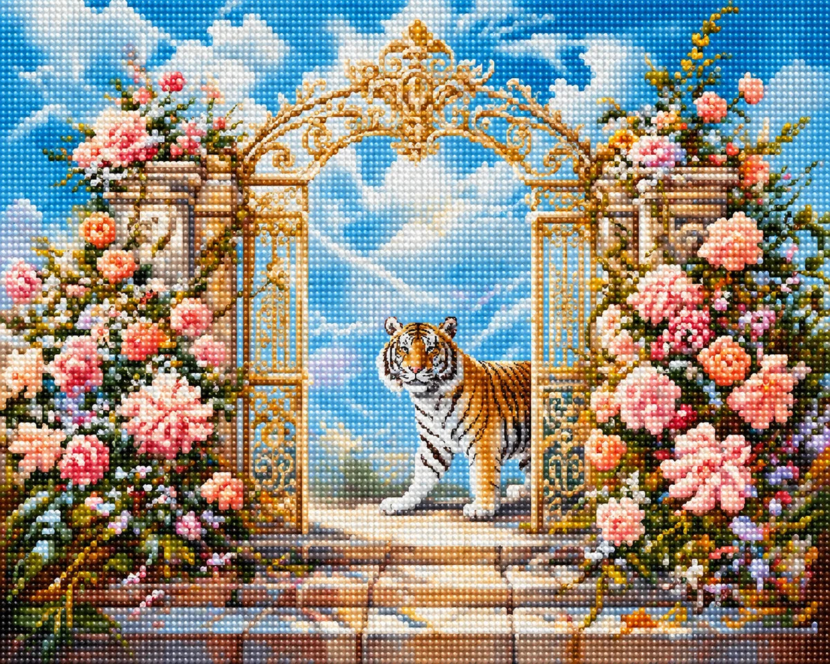 Tiger By The Gate Diamond Art Kit
