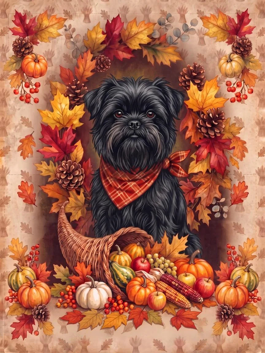 Affenpinscher Cornucopia Diamond Art Kit