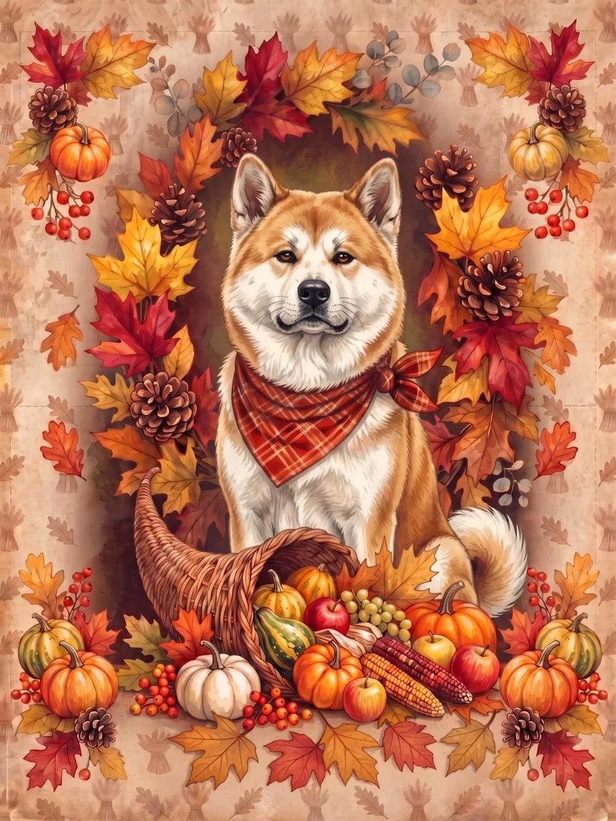 Akita Cornucopia Diamond Art Kit