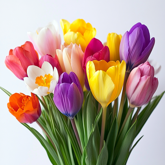 Colorful Bouquet of Tulips Diamond Art Kit