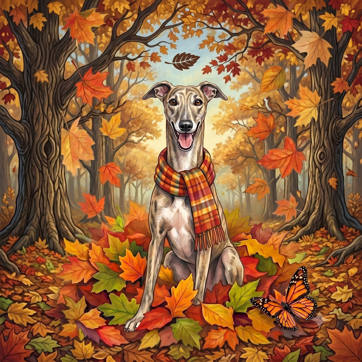 Falling For Greyhounds Diamond Art Kit