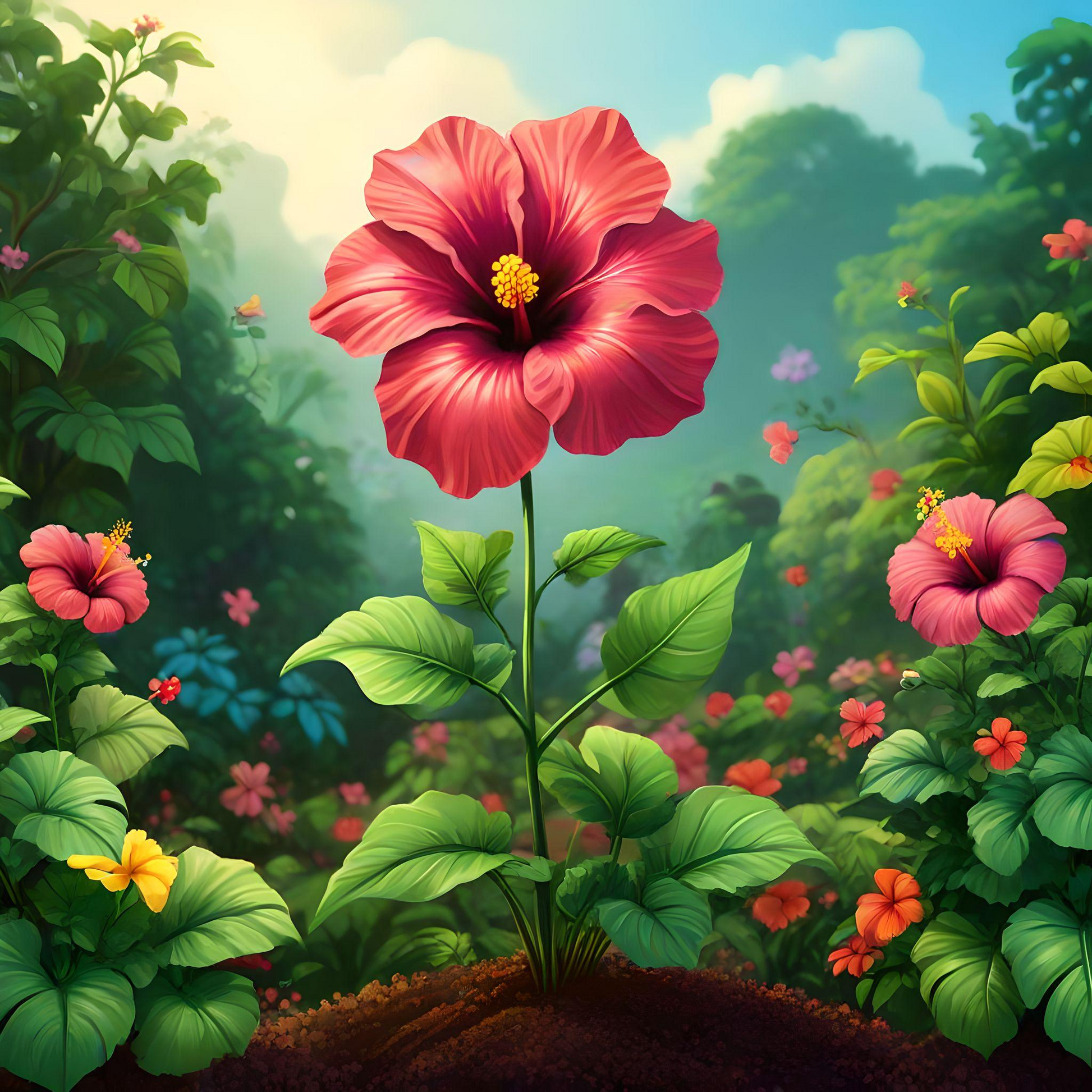 Hibiscus Flower Diamond Art Kit