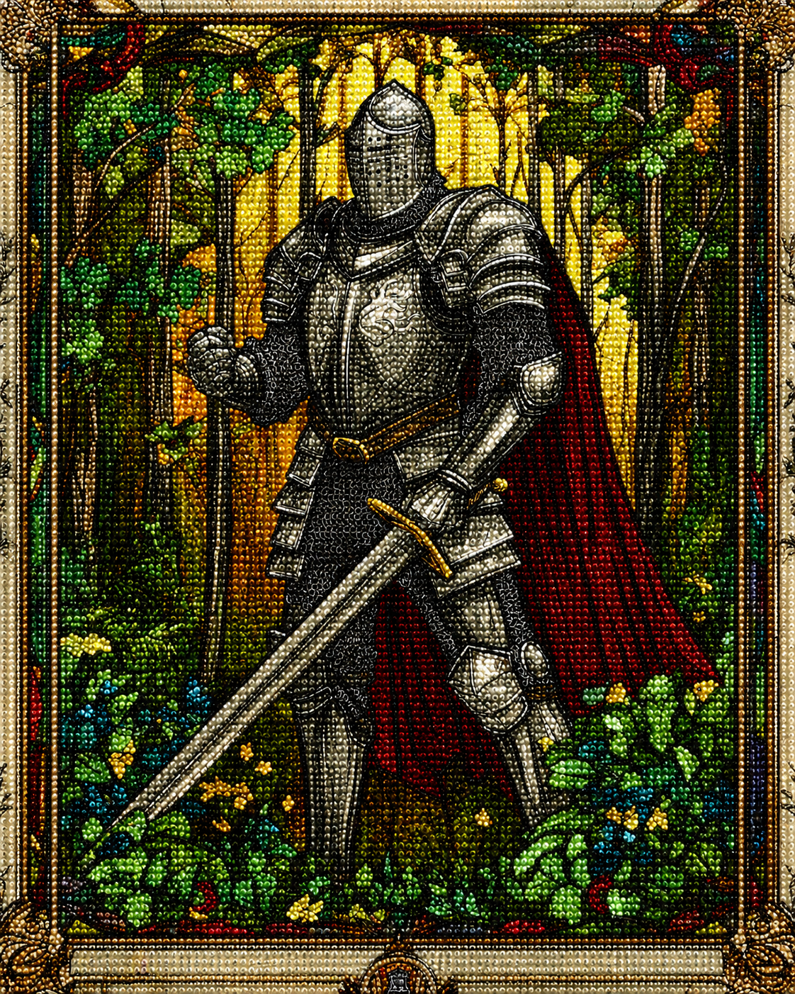 Knight Abstract Diamond Art Kit — diamond art kit canvas
