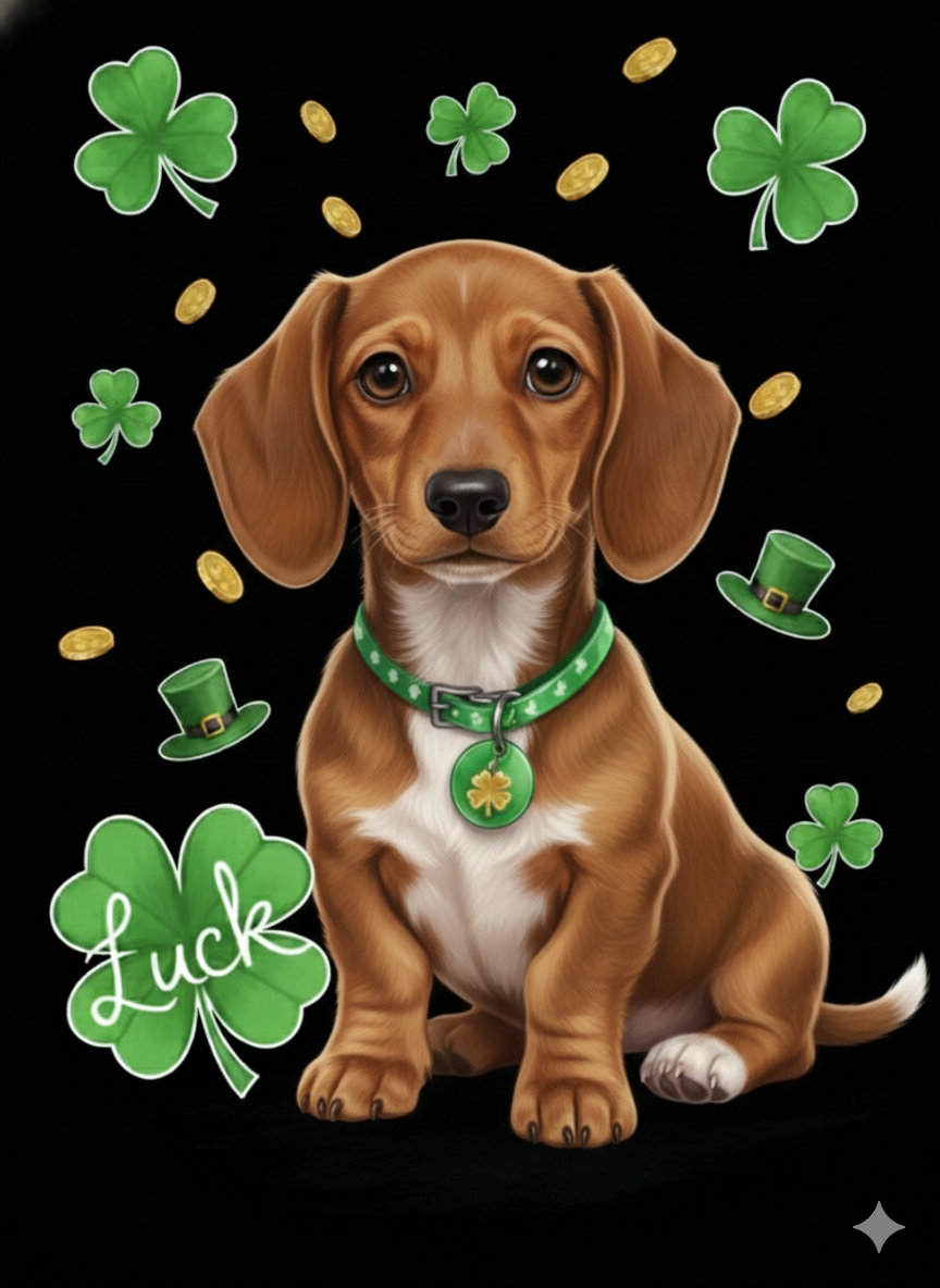 Lucky Dachshund Diamond Art Kit