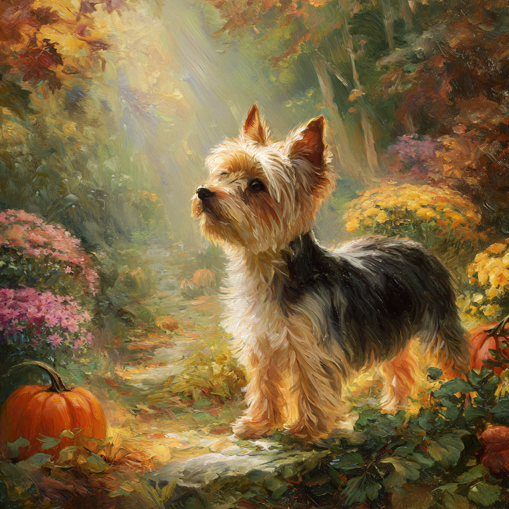 Pumpkin and Yorkie Diamond Art Kit
