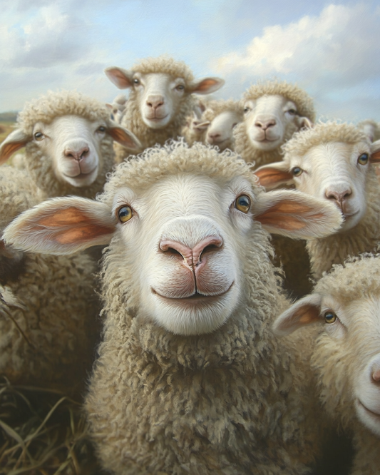 Sheep Smiles Diamond Art Kit