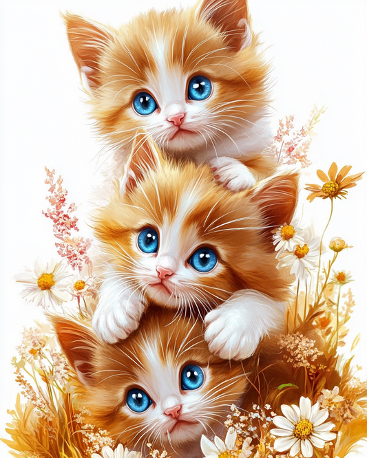 Three Ginger Kittens Diamond Art Kit
