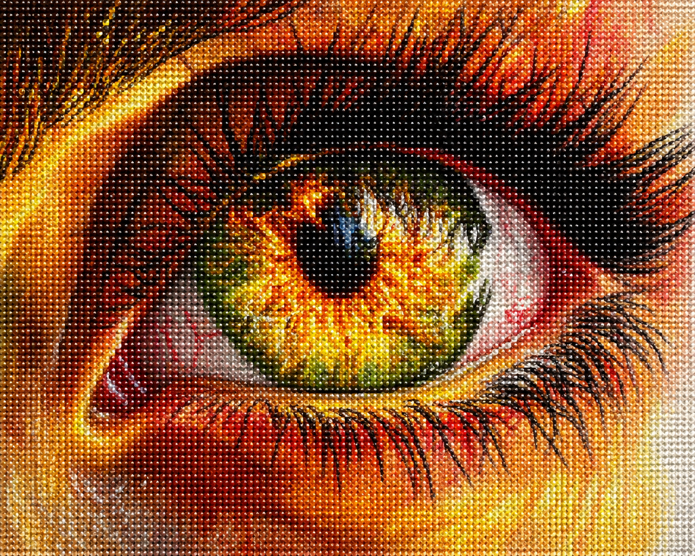Yellow Burst Eye Diamond Art Kit — diamond art kit canvas