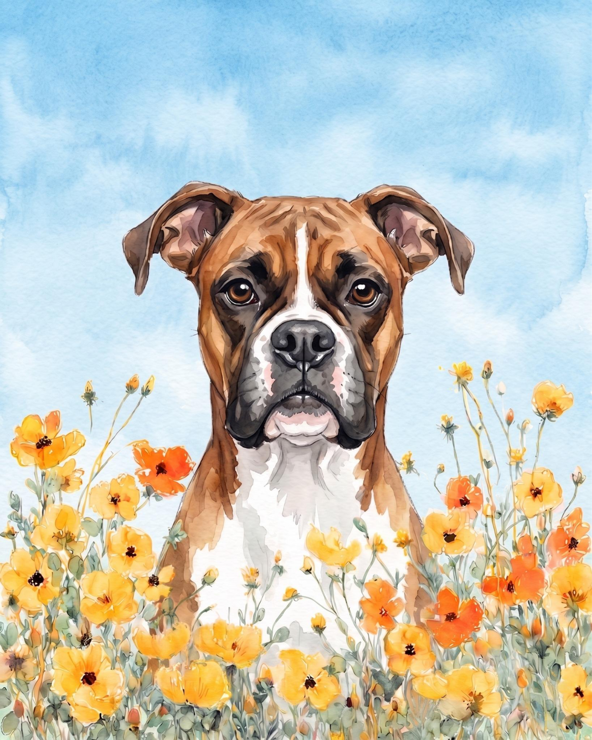 Yellow Poppies Boxer Diamond Art Kit