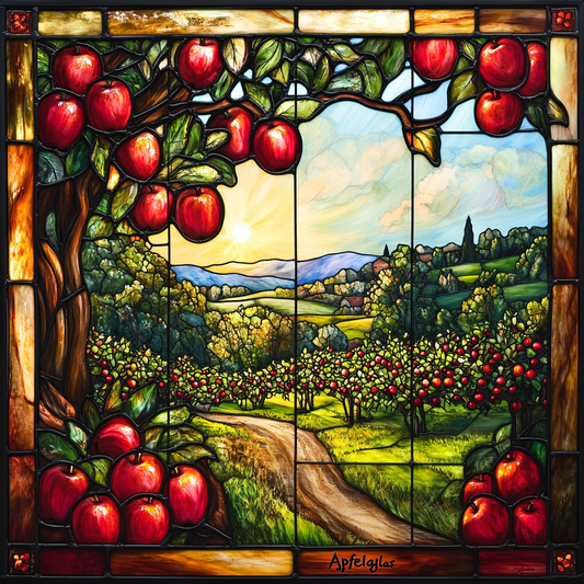 Abstract Apple Tree Square Diamond Art Kit