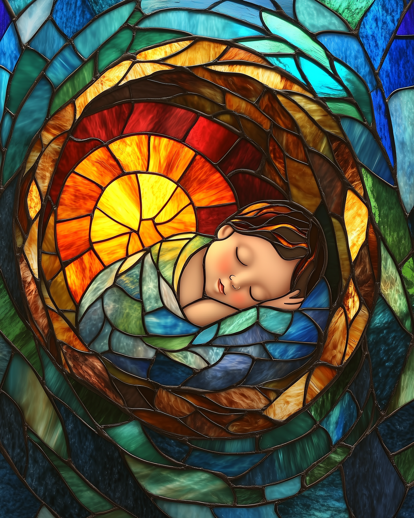 Abstract Baby Circle Diamond Art Kit