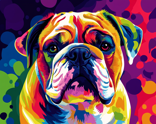 Abstract Background Bulldog Diamond Art Kit