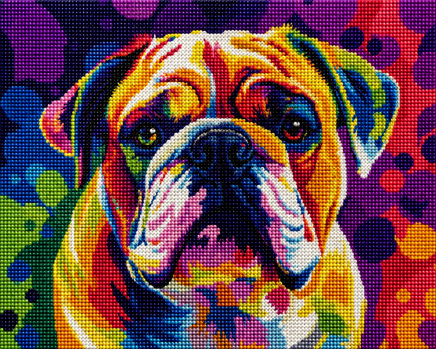 Abstract Background Bulldog Diamond Art Kit