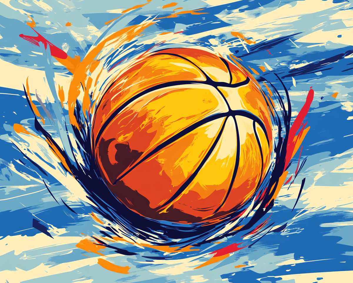 Abstract Basketball Diamond Art Kit