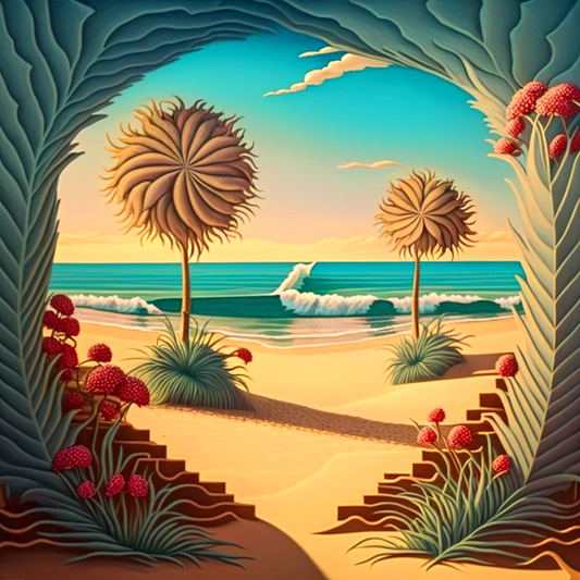 Abstract Beach Diamond Art Kit