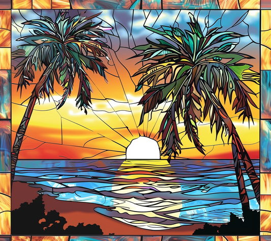 Abstract Beach Sunset Diamond Art Kit