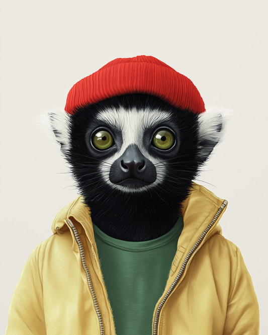 Abstract Beanie Lemur Diamond Art Kit