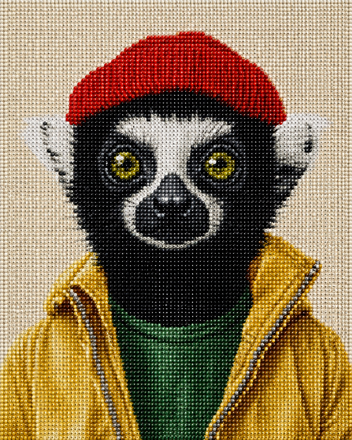 Abstract Beanie Lemur Diamond Art Kit