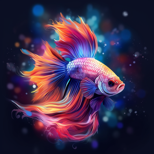 Abstract Beta Fish Diamond Art Kit