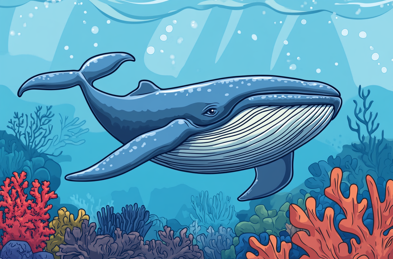 Abstract Blue Whale Diamond Art Kit