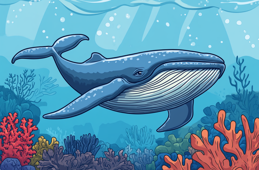 Abstract Blue Whale Diamond Art Kit